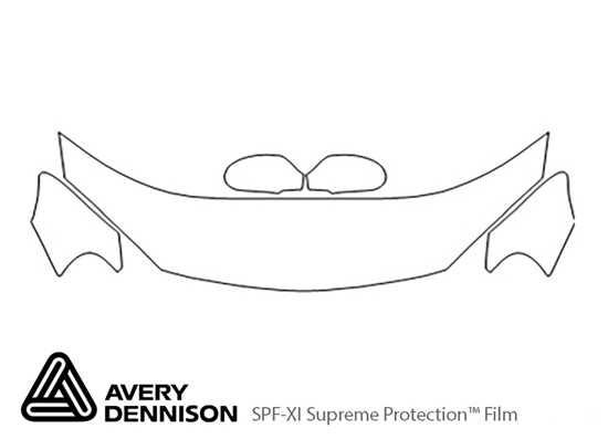 Chrysler Sebring 2001-2006 Avery Dennison Clear Bra Hood Paint Protection Kit Diagram