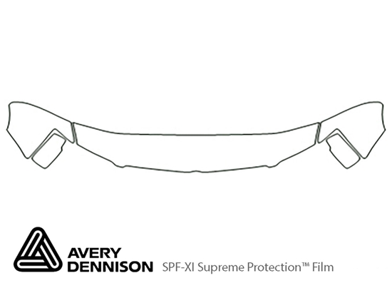 Chrysler Town and Country 2008-2010 Avery Dennison Clear Bra Hood Paint Protection Kit Diagram