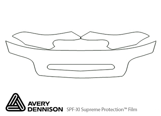 Daewoo Nubira 1999-1999 Avery Dennison Clear Bra Hood Paint Protection Kit Diagram