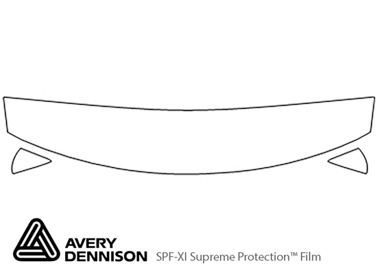 Dodge Avenger 1995-1999 Avery Dennison Clear Bra Hood Paint Protection Kit Diagram