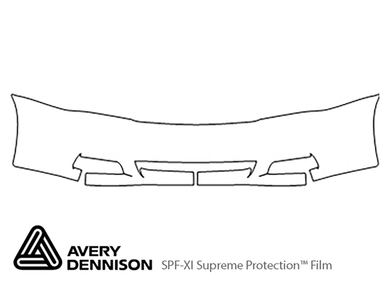 Dodge Avenger 2011-2014 Avery Dennison Clear Bra Bumper Paint Protection Kit Diagram