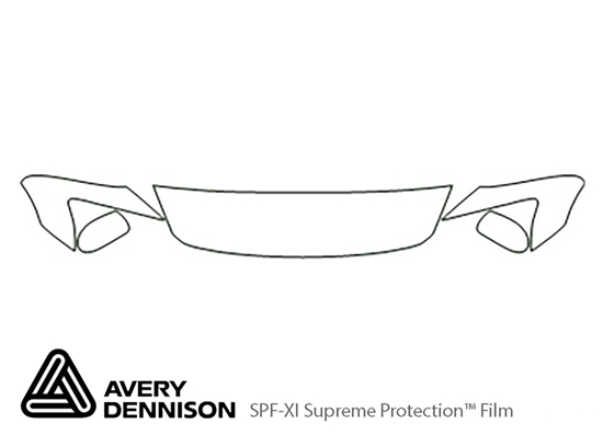 Dodge Caliber 2007-2012 Avery Dennison Clear Bra Hood Paint Protection Kit Diagram