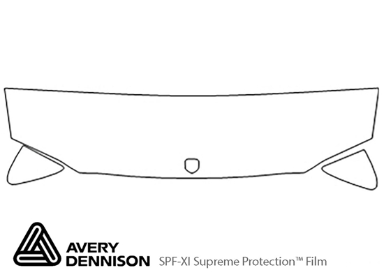 Dodge Caravan 1996-2000 Avery Dennison Clear Bra Hood Paint Protection Kit Diagram