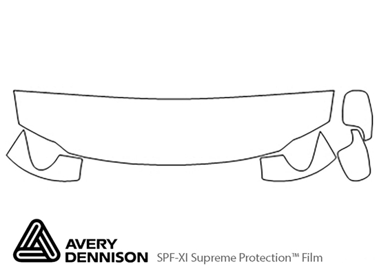 Dodge Caravan 2001-2007 Avery Dennison Clear Bra Hood Paint Protection Kit Diagram