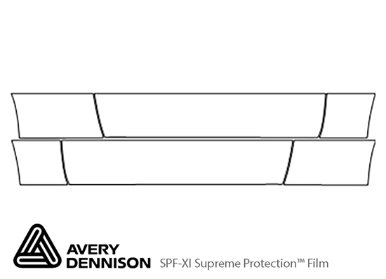 Dodge Challenger 2008-2014 Avery Dennison Clear Bra Door Cup Paint Protection Kit Diagram