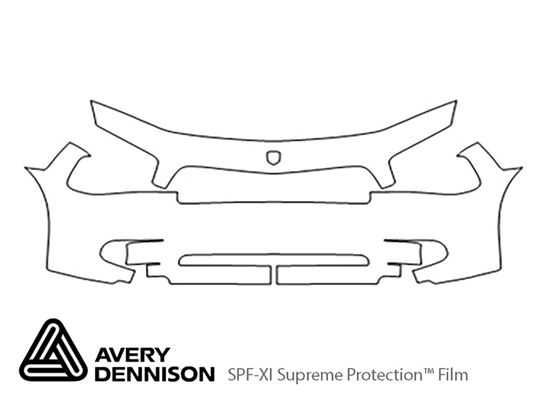 Dodge Charger 2006-2010 Avery Dennison Clear Bra Bumper Paint Protection Kit Diagram