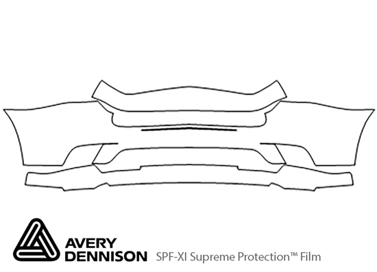 Dodge Charger 2011-2014 Avery Dennison Clear Bra Bumper Paint Protection Kit Diagram