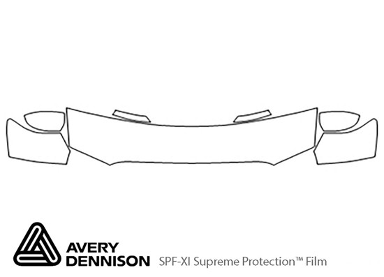 Dodge Charger 2011-2014 Avery Dennison Clear Bra Hood Paint Protection Kit Diagram