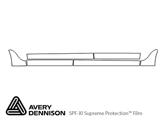 Dodge Charger 2012-2014 Avery Dennison Clear Bra Door Cup Paint Protection Kit Diagram