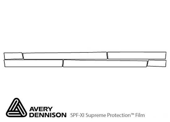 Dodge Charger 2015-2023 Avery Dennison Clear Bra Door Cup Paint Protection Kit Diagram