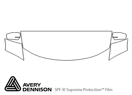 Dodge Charger 2015-2023 Avery Dennison Clear Bra Hood Paint Protection Kit Diagram