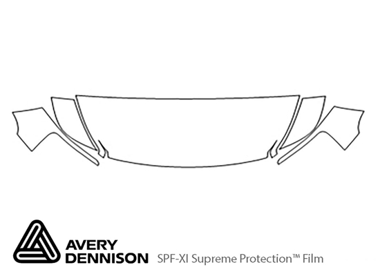 Dodge Dakota 2008-2010 Avery Dennison Clear Bra Hood Paint Protection Kit Diagram