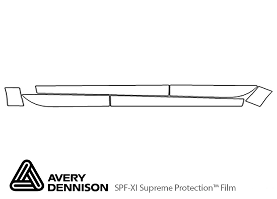 Dodge Dart 2013-2016 Avery Dennison Clear Bra Door Cup Paint Protection Kit Diagram