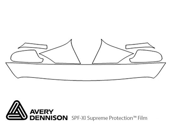 Dodge Durango 2004-2006 Avery Dennison Clear Bra Hood Paint Protection Kit Diagram