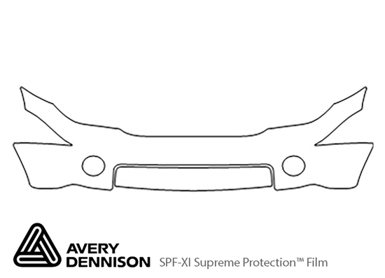 Dodge Durango 2007-2009 Avery Dennison Clear Bra Bumper Paint Protection Kit Diagram