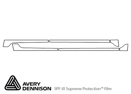 Dodge Durango 2013-2013 Avery Dennison Clear Bra Door Cup Paint Protection Kit Diagram