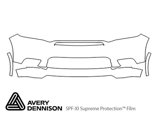 Dodge Durango 2018-2020 Avery Dennison Clear Bra Bumper Precut PPF Diagram