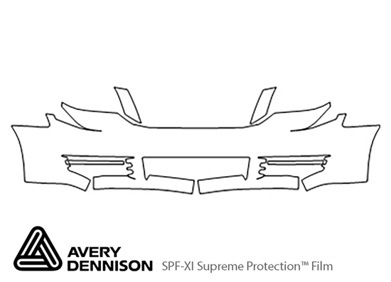 Dodge Grand Caravan 2008-2010 Avery Dennison Clear Bra Bumper Paint Protection Kit Diagram