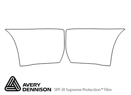 Dodge Grand Caravan 2008-2010 Avery Dennison Clear Bra Door Cup Paint Protection Kit Diagram