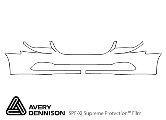 Dodge Grand Caravan 2011-2012 Avery Dennison Clear Bra Bumper Paint Protection Kit Diagram