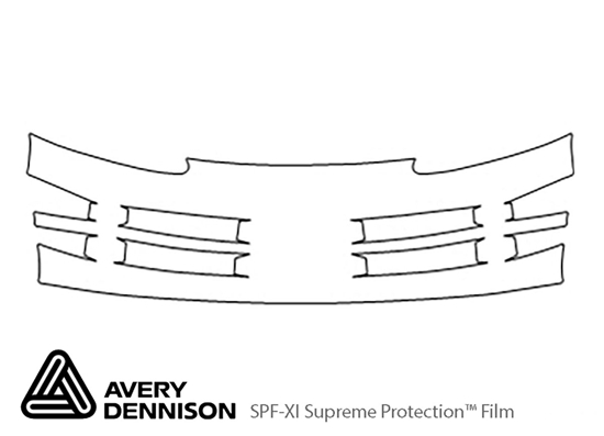 Dodge Intrepid 1998-2003 Avery Dennison Clear Bra Bumper Paint Protection Kit Diagram