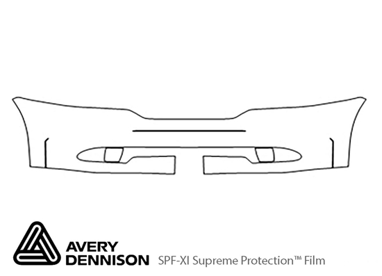 Dodge Journey 2009-2010 Avery Dennison Clear Bra Bumper Paint Protection Kit Diagram