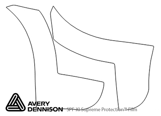 Dodge Journey 2009-2018 Avery Dennison Clear Bra Door Cup Paint Protection Kit Diagram