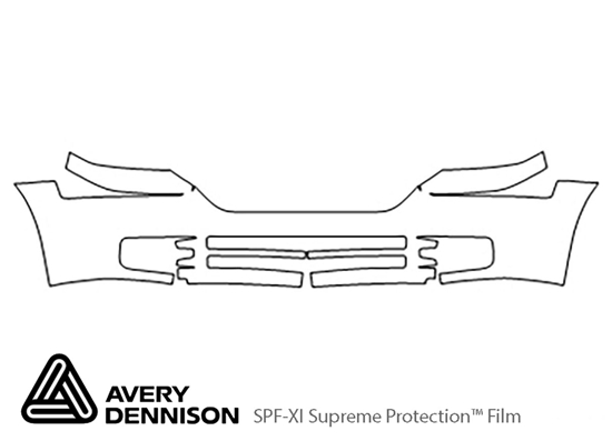 Dodge Magnum 2005-2008 Avery Dennison Clear Bra Bumper Paint Protection Kit Diagram