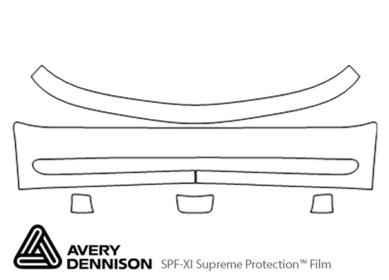 Dodge Neon 2000-2001 Avery Dennison Clear Bra Bumper Paint Protection Kit Diagram