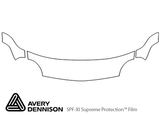 Dodge Neon 2002-2005 Avery Dennison Clear Bra Hood Paint Protection Kit Diagram