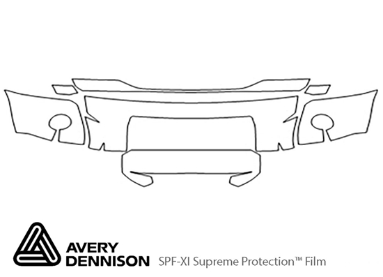 Dodge Nitro 2007-2011 Avery Dennison Clear Bra Bumper Paint Protection Kit Diagram