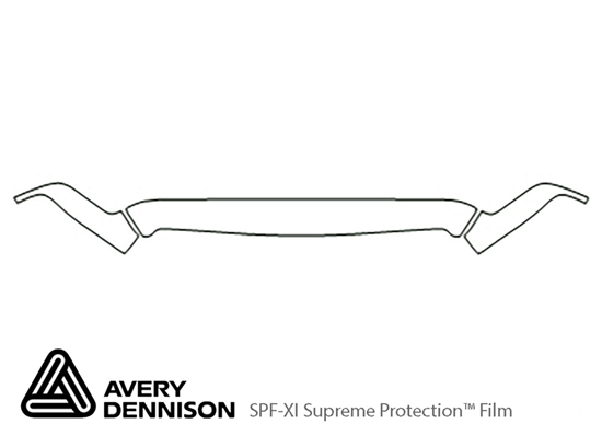 Dodge Ram 1998-2001 Avery Dennison Clear Bra Hood Paint Protection Kit Diagram