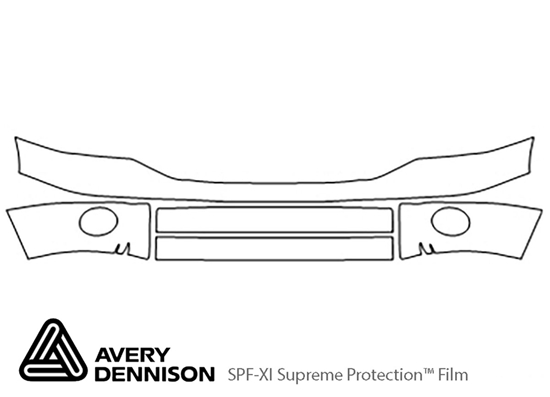 Dodge Ram 2006-2008 Avery Dennison Clear Bra Bumper Paint Protection Kit Diagram