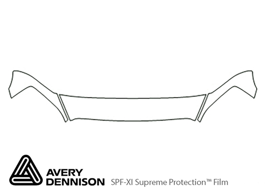 Dodge Ram 2006-2008 Avery Dennison Clear Bra Hood Paint Protection Kit Diagram