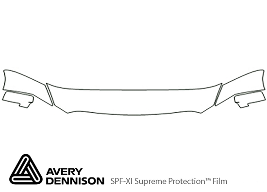 Dodge Ram 2009-2018 Avery Dennison Clear Bra Hood Paint Protection Kit Diagram