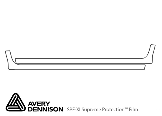 Dodge Ram 2013-2018 Avery Dennison Clear Bra Rocker Paint Protection Kit Diagram