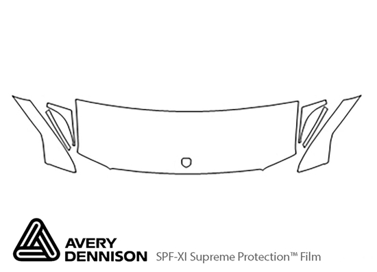 Dodge Sprinter 2003-2006 Avery Dennison Clear Bra Hood Paint Protection Kit Diagram