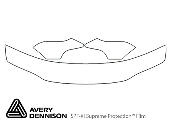 Dodge Stratus 1995-2000 Avery Dennison Clear Bra Hood Paint Protection Kit Diagram