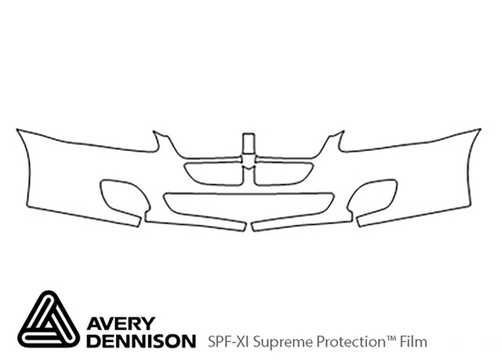 Dodge Stratus 2003-2006 Avery Dennison Clear Bra Bumper Paint Protection Kit Diagram