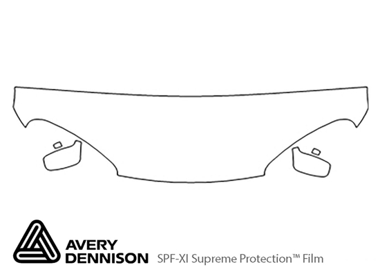 Dodge Viper 1992-1995 Avery Dennison Clear Bra Hood Paint Protection Kit Diagram