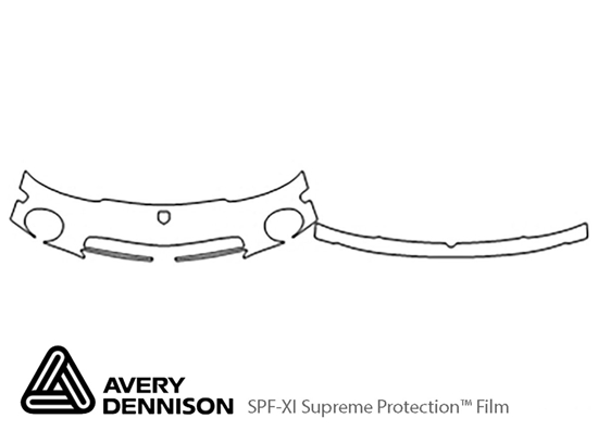 Dodge Viper 1992-2002 Avery Dennison Clear Bra Bumper Paint Protection Kit Diagram