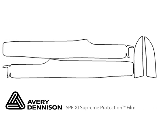 Dodge Viper 1996-2002 Avery Dennison Clear Bra Door Cup Paint Protection Kit Diagram