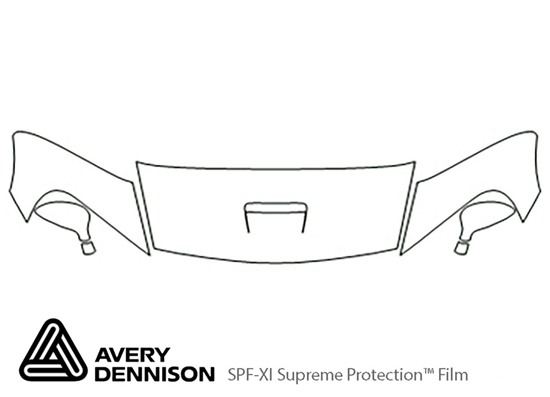 Dodge Viper 2003-2007 Avery Dennison Clear Bra Hood Paint Protection Kit Diagram