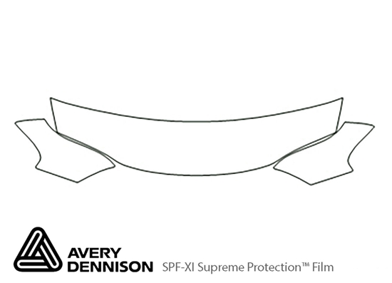 Eagle Talon 1996-1998 Avery Dennison Clear Bra Hood Paint Protection Kit Diagram