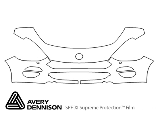 Fiat 124 Spider 2017-2020 Avery Dennison Clear Bra Bumper Paint Protection Kit Diagram