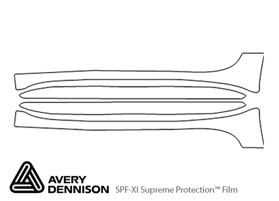 Fiat 124 Spider 2017-2020 Avery Dennison Clear Bra Door Cup Paint Protection Kit Diagram