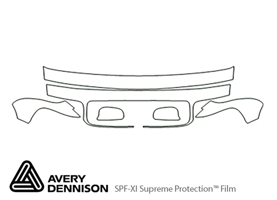 Ford Crown Victoria 2003-2011 Avery Dennison Clear Bra Hood Paint Protection Kit Diagram