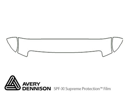 Ford E-150 2008-2014 Avery Dennison Clear Bra Hood Paint Protection Kit Diagram