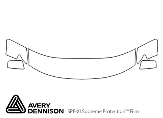 Ford Edge 2007-2010 Avery Dennison Clear Bra Hood Paint Protection Kit Diagram