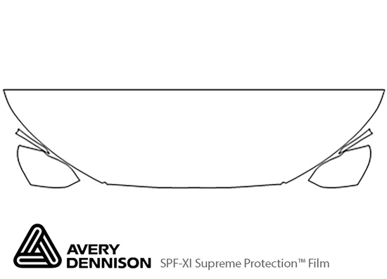 Ford Edge 2019-2024 Avery Dennison Clear Bra Hood Paint Protection Kit Diagram